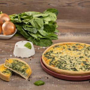 Quiche de Requeijão e Espinafres