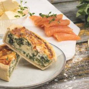 Quiche de Salmão e Espinafres